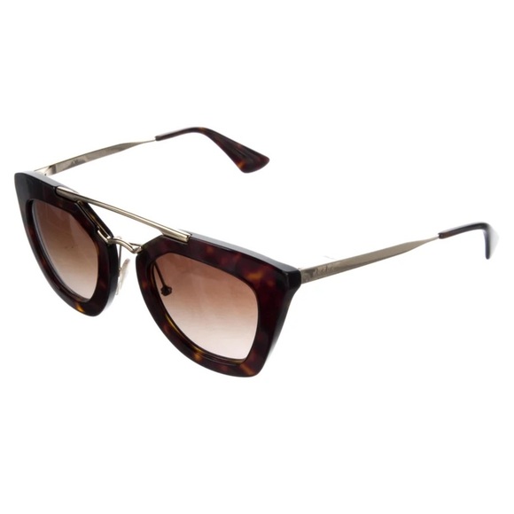 NWOT PRADA Cat-Eye Gradient Sunglasses inHavana/Gold- SPR53S 2AU-3D0 - Picture 1 of 13